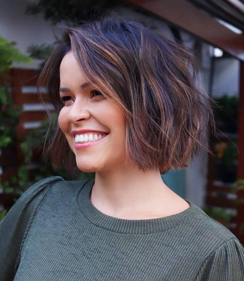 Chin-Length Wispy Shaggy Bob