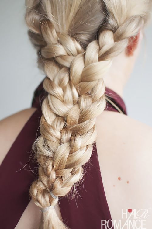 triple braid hairstyle for long hair