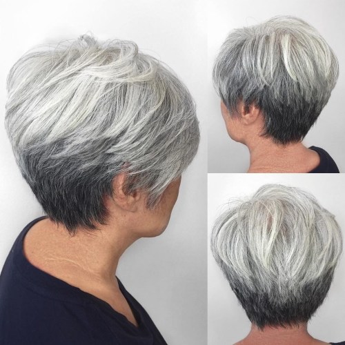 Gray Tapered Pixie for Women Over 50