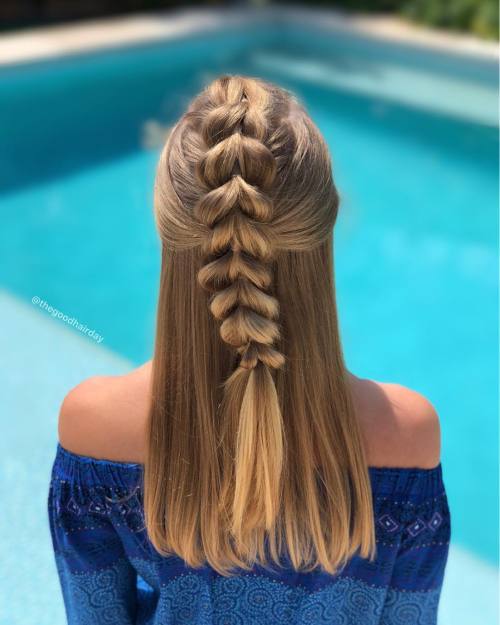 Half Up Pull-Through Braid