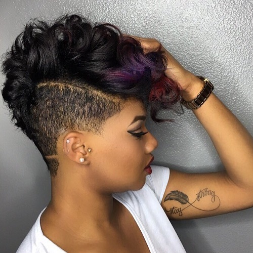 Short Black Undercut Hairstyle