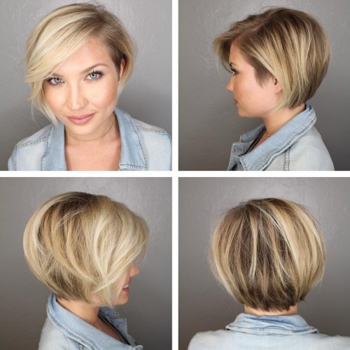 Short Bob Hairstyle For Round Faces