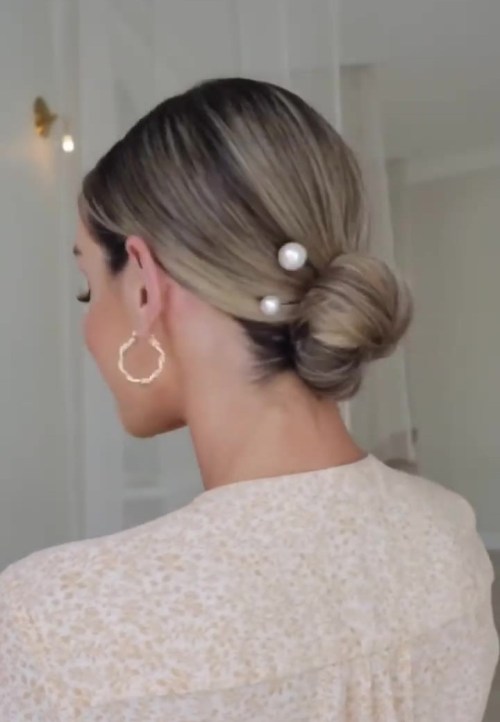 Sleek Low Bun for Long Hair