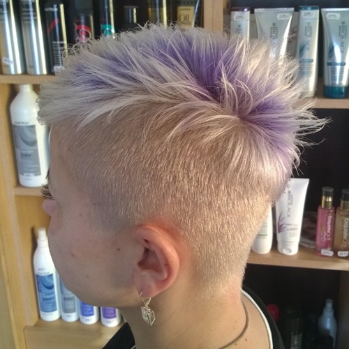 women's platinum blonde undercut hairstyle