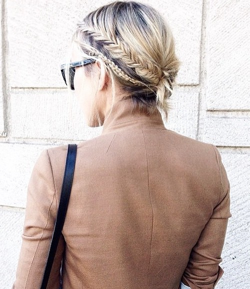 two braids updo for shorter hair