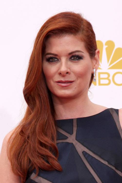 Debra Messing side downdo for red hair