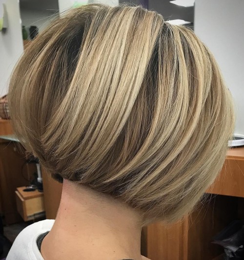 Short Stacked Bronde Bob