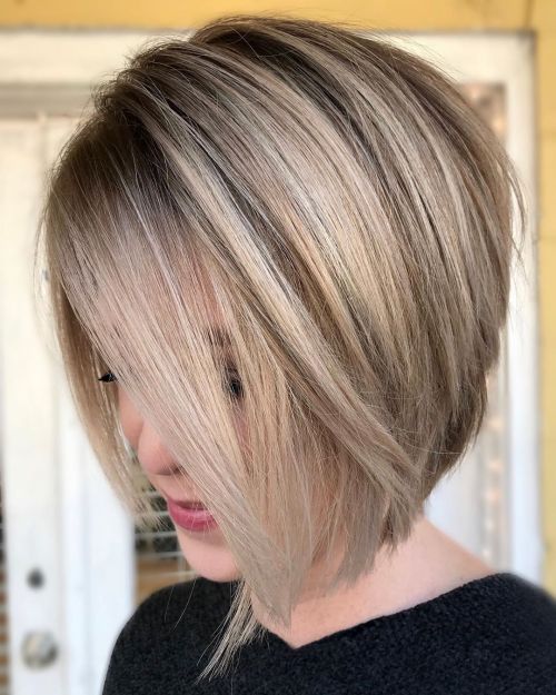 Classy Jaw-Length Angled Bob