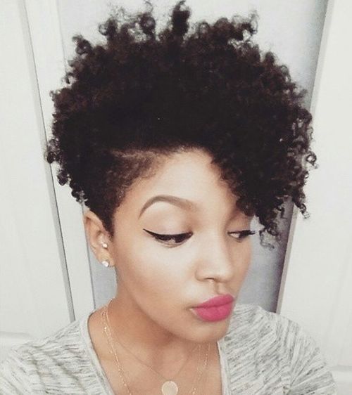 black women's short hairstyle