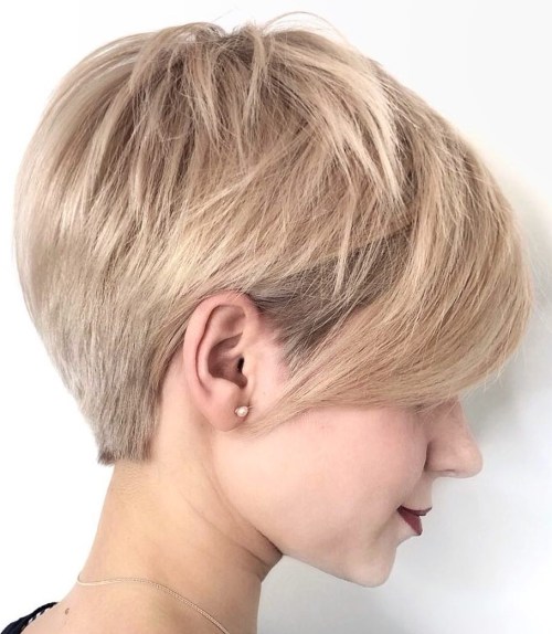 Neat Boyish Pixie Cut For Straight Hair