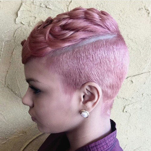 pastel pink fauxhawk for girls