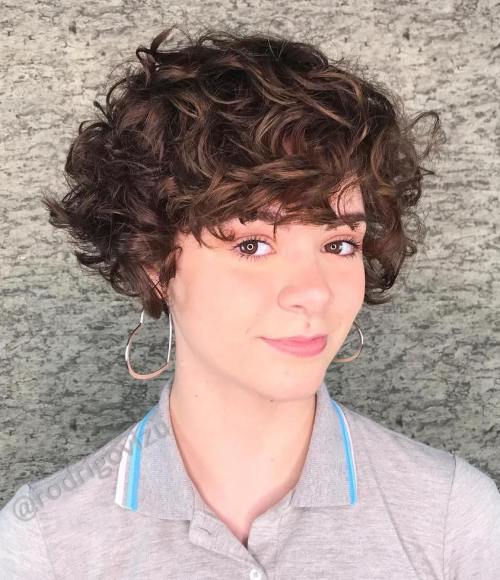 Short Pixie Bob For Curly Hair