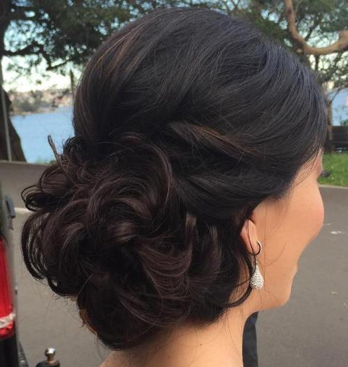 Curly Bun Prom Updo