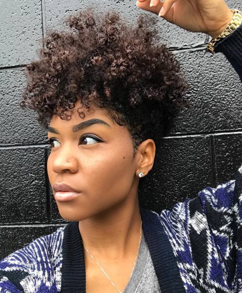 Short Afro With Undercut