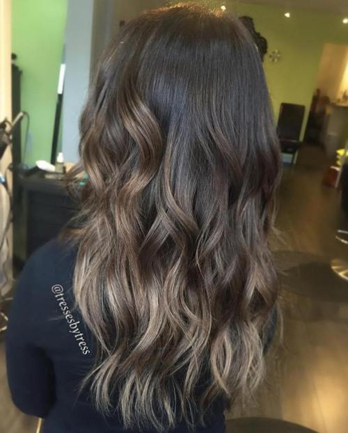 Subtle Ash Brown Balayage