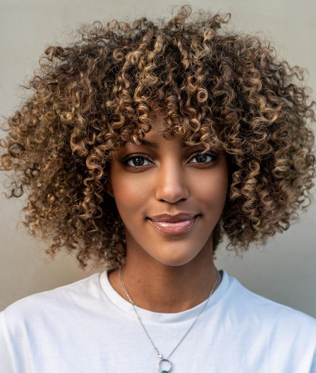 Vibrant Honey Brown Curls