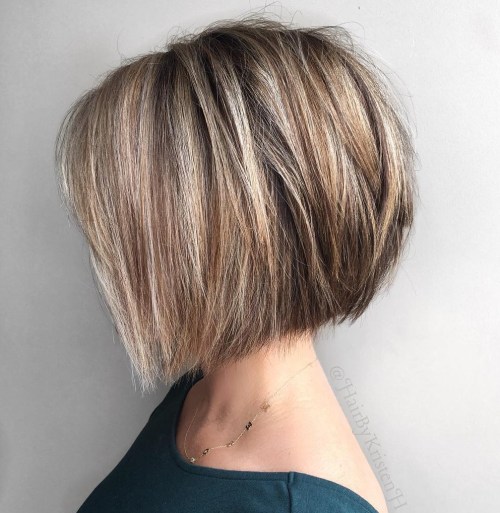 Angled Choppy Bob For Straight Thick Hair