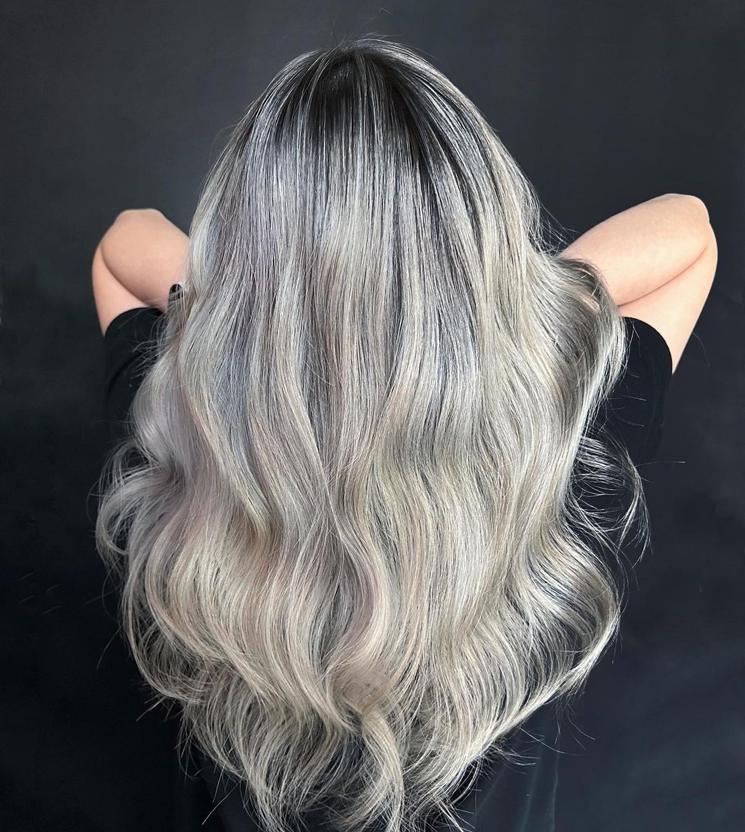 Layered Platinum Ombre Hair