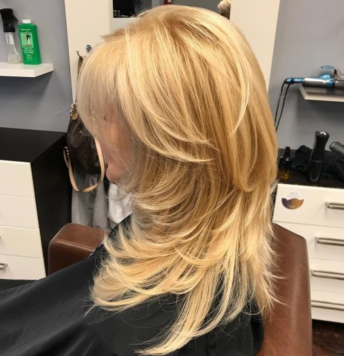 Long Layered Blonde Hairstyle