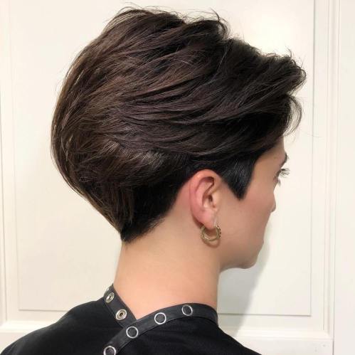 Brunette Pixie With Undercut