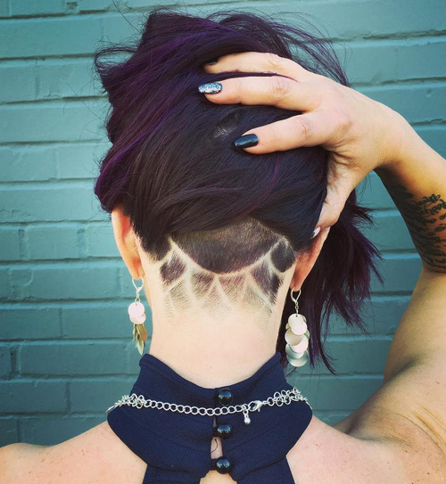 nape undercut with design