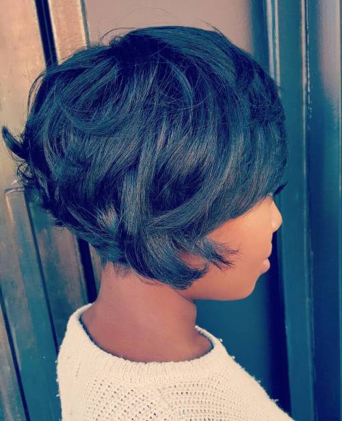 African American Short Messy Layered Bob