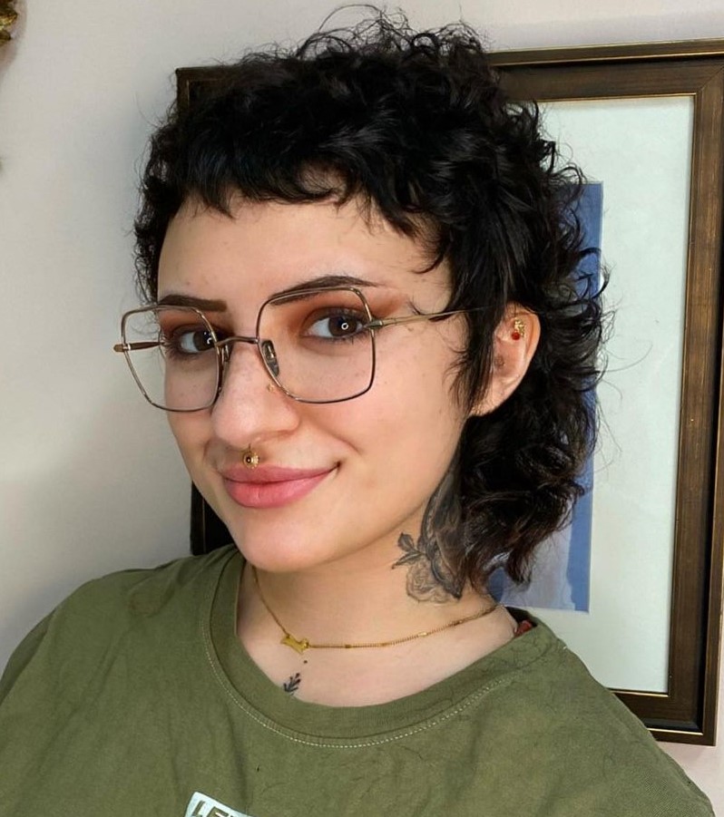 Edgy Mullet Cut for Naturally Curly Hair