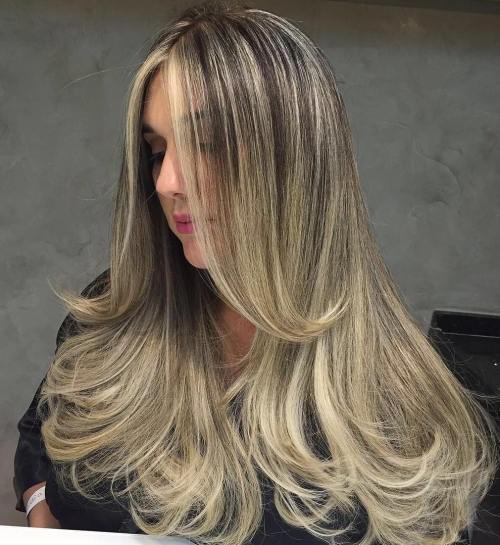 Long Bronde Balayage Hair