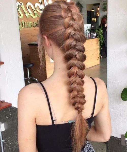 Mohawk Dutch Braid For Long Hair