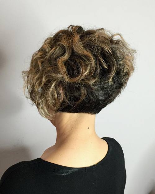 Two-Tone Short Curly Bob