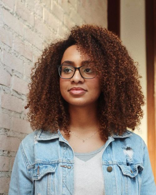 Auburn Curly Long Bob