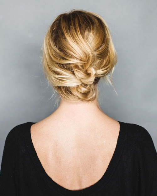 tasy loose updo for short hair