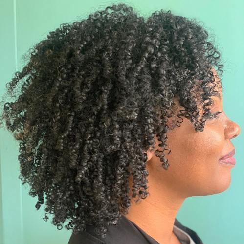 Layered Short Natural Hair