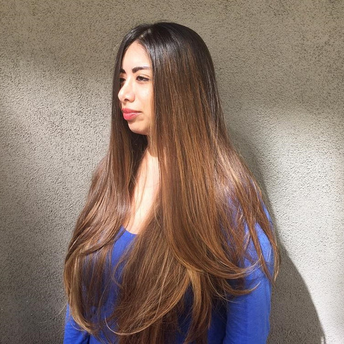 Long Brown Balayage Hair