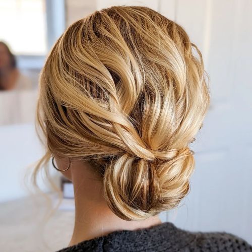 Wavy Chignon for Short Hair