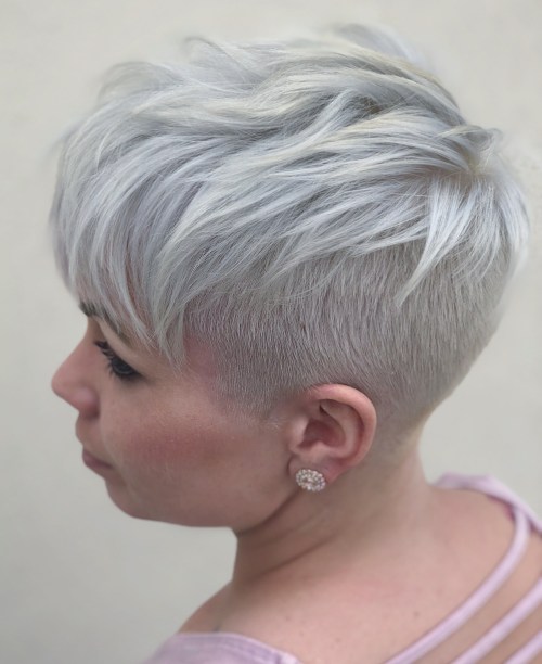 Women's Short Gray Undercut