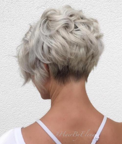 Ash Blonde Curly Pixie Bob