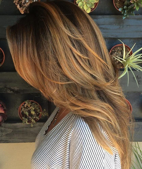 Caramel Balayage For Brunettes