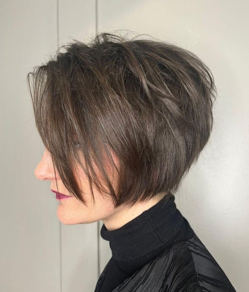 Feminine Wedge Haircut for Thin Straight Hair