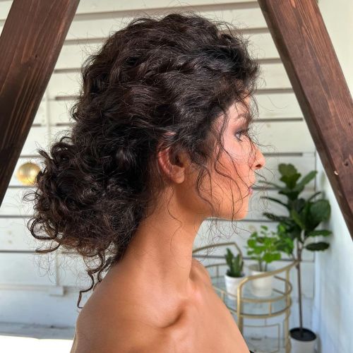 Loose Bun for Naturally Curly Hair