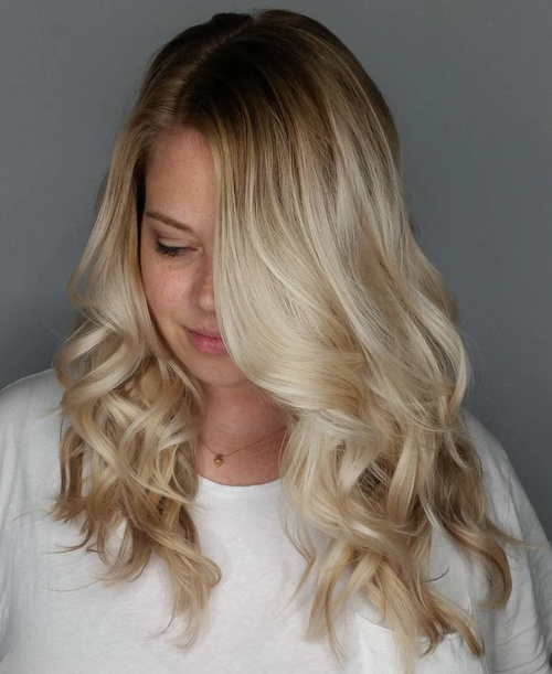 Medium Blonde Balayage Hairstyle