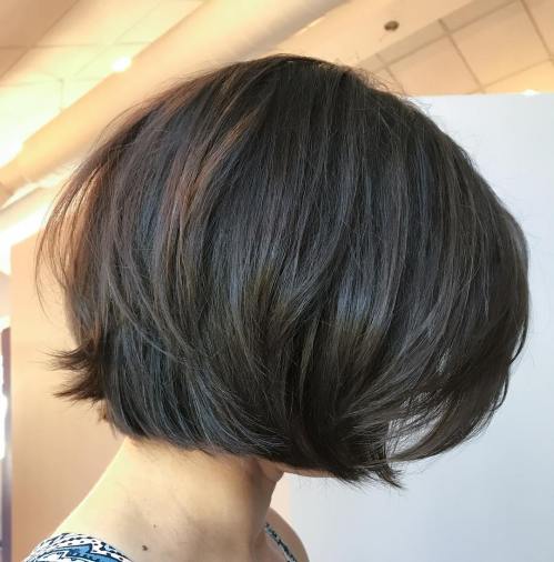 One-Length Layered Brown Bob