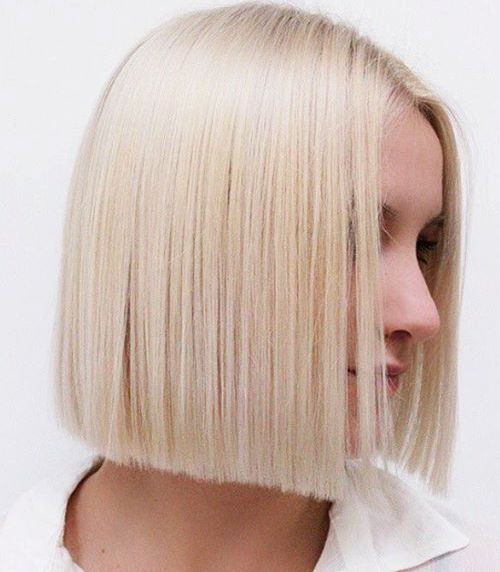 blunt blonde bob