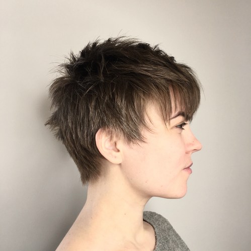 Choppy Pixie Cut With Straight Bangs