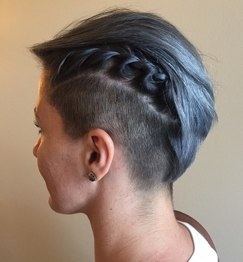 short asymmetrical undercut for women