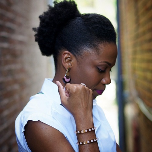 Afro Puff Updo