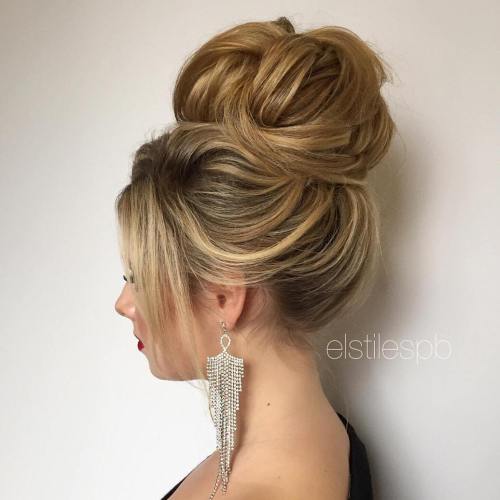 Big High Bun For Prom