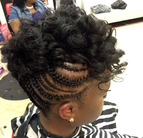 black braided Mohawk