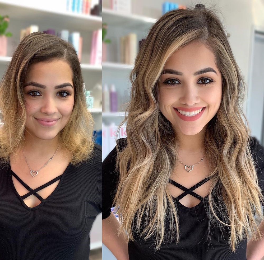 Balayage and Extensions for Short Thin Hair
