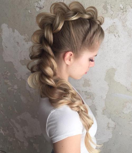 Dutch Braid Mohawk